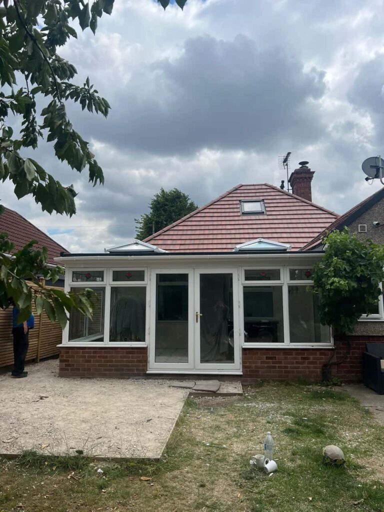 This is a photo of a hipped roof on a bungalow that has just had roof repairs carried out. Works carried out by TRP Roofing Hessle