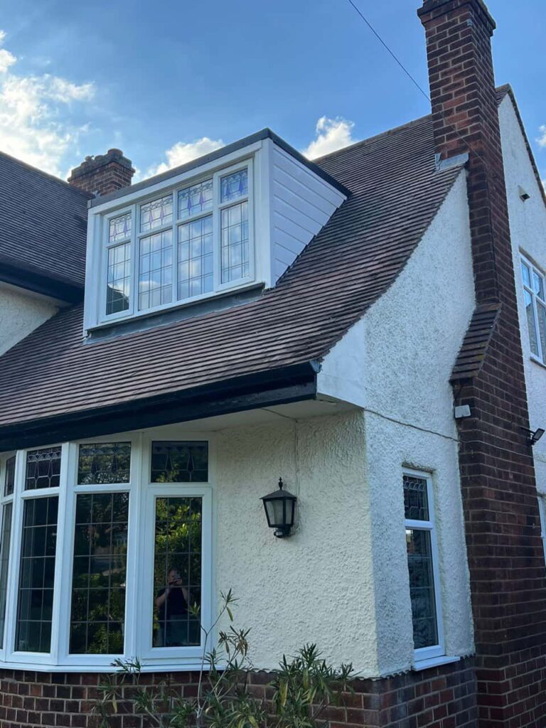 This is a photo of a dormer window which has just had some repairs carried out where the roof and the dormer meet. Works carried out by TRP Roofing Hessle